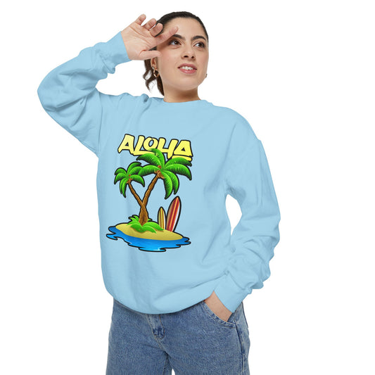 ALOHA | Unisex Garment-Dyed Sweatshirt