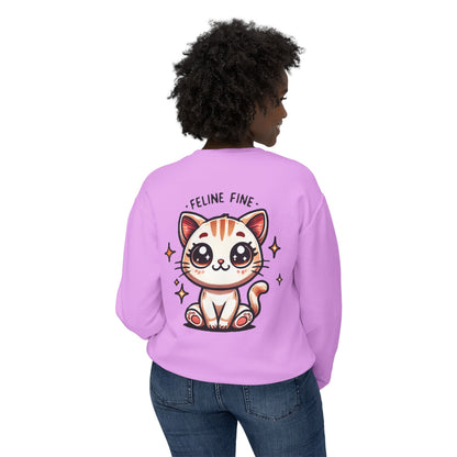 Feline Fine | Unisex Lightweight Crewneck Sweatshirt