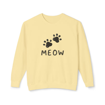 MEOW_Unisex Lightweight Crewneck Sweatshirt