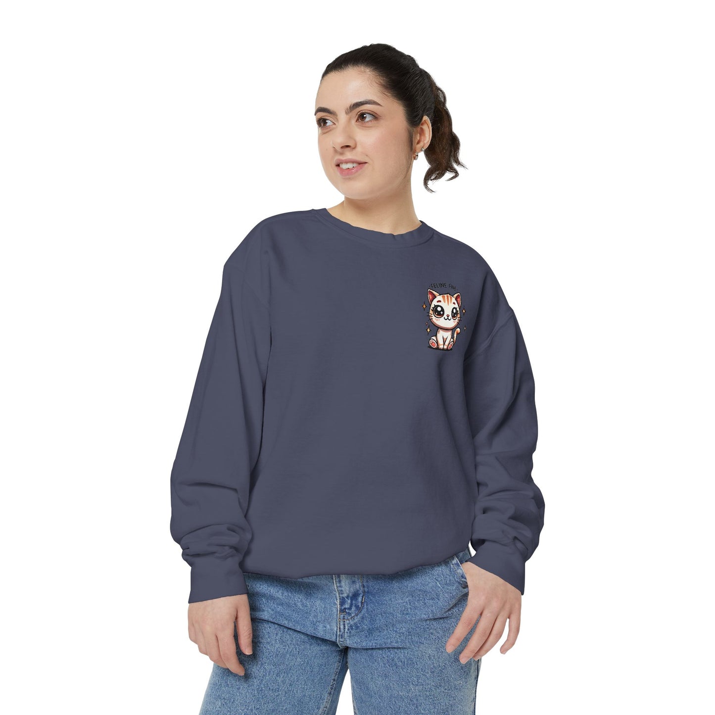 Feline Fine | Unisex Garment-Dyed Sweatshirt