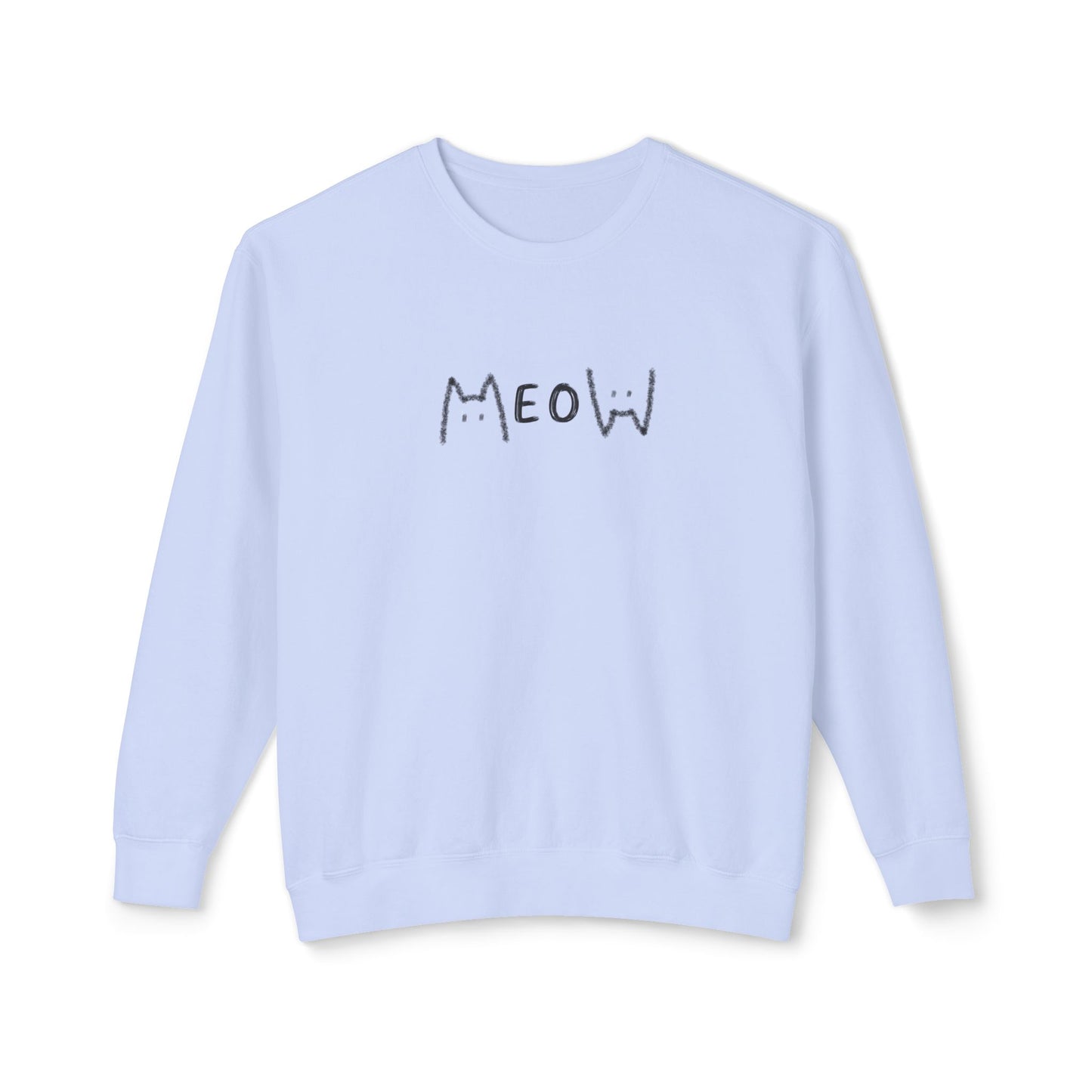 Meow_Unisex Lightweight Crewneck Sweatshirt