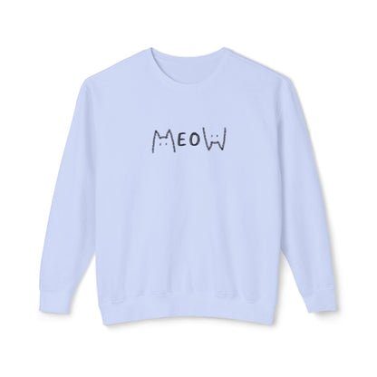 Meow_Unisex Lightweight Crewneck Sweatshirt