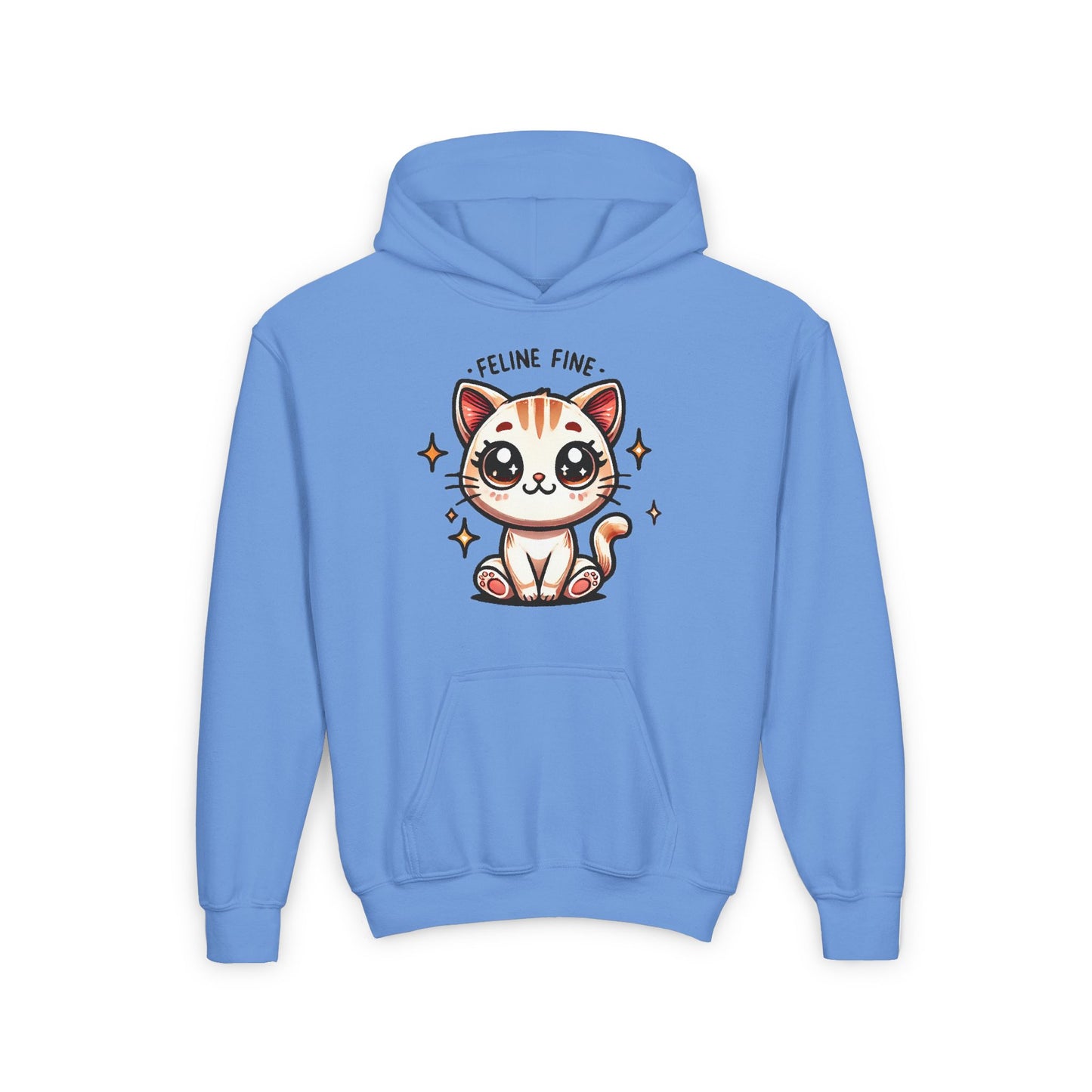Feline Fine | Youth Heavy Blend Hooded Sweatshirt