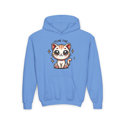 Feline Fine | Youth Heavy Blend Hooded Sweatshirt