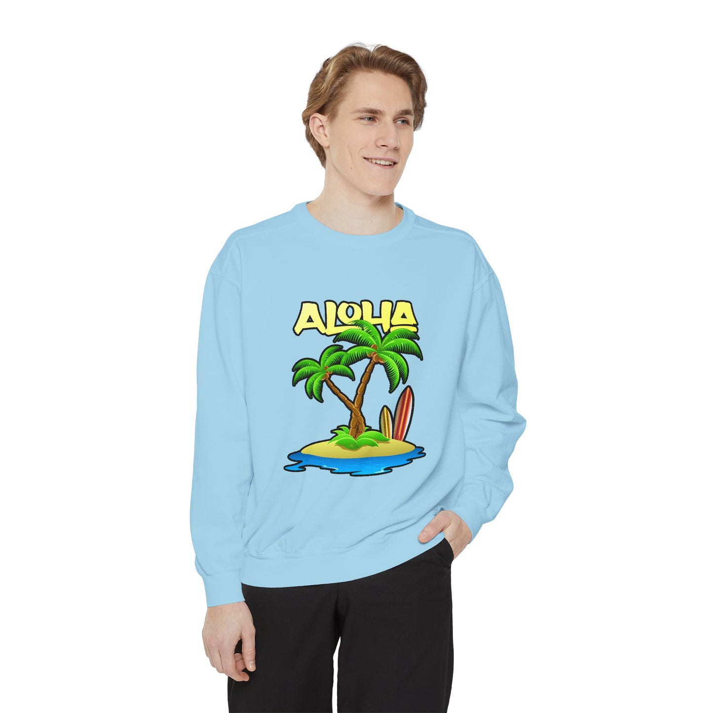 ALOHA | Unisex Garment-Dyed Sweatshirt
