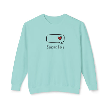 Sending Love_Unisex Lightweight Crewneck Sweatshirt
