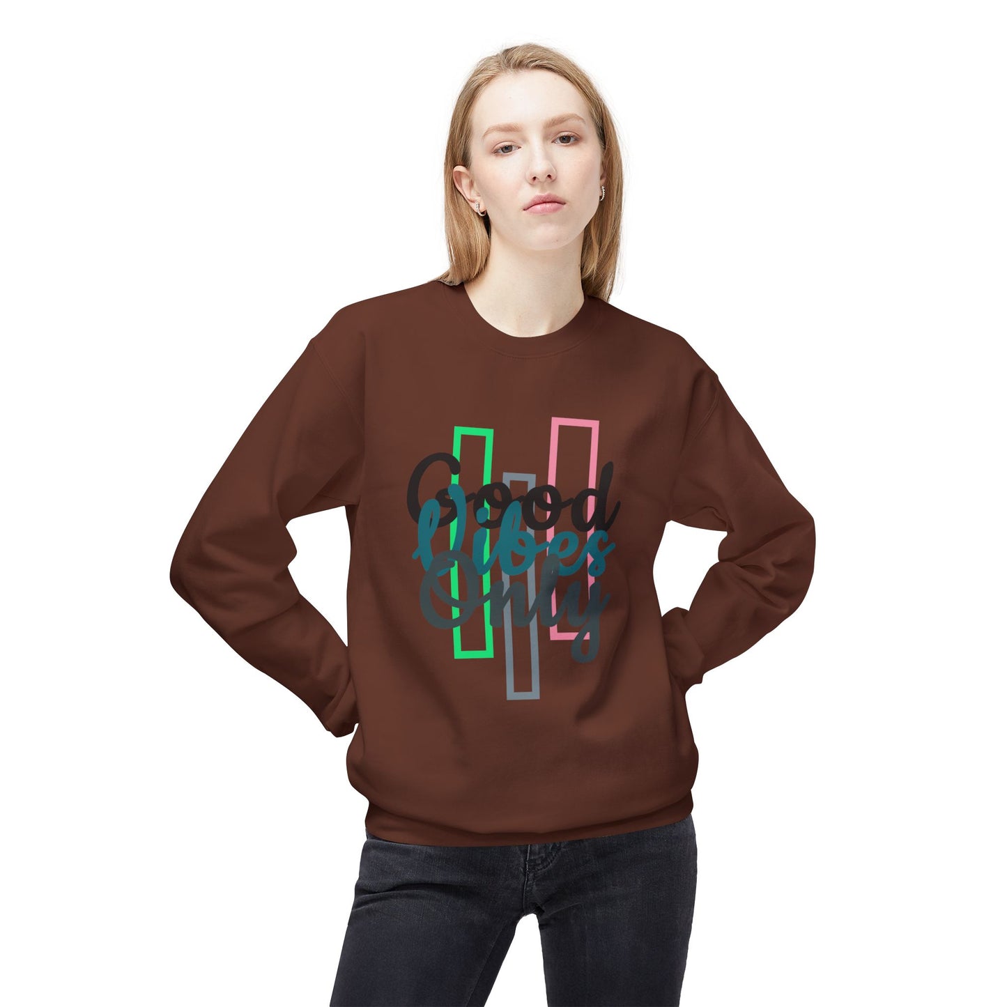 Good Vibes Only | Unisex Midweight Softstyle Fleece Crewneck Sweatshirt