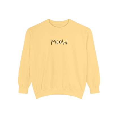 Meow_Unisex Garment-Dyed Sweatshirt