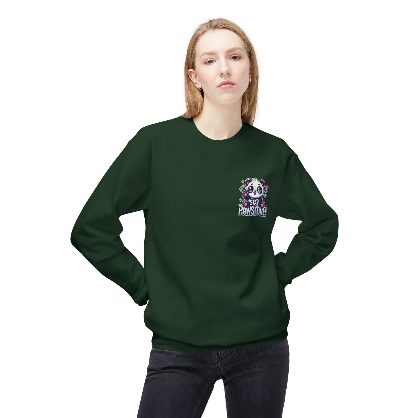 Pawsitive | Unisex Midweight Softstyle Fleece Crewneck Sweatshirt