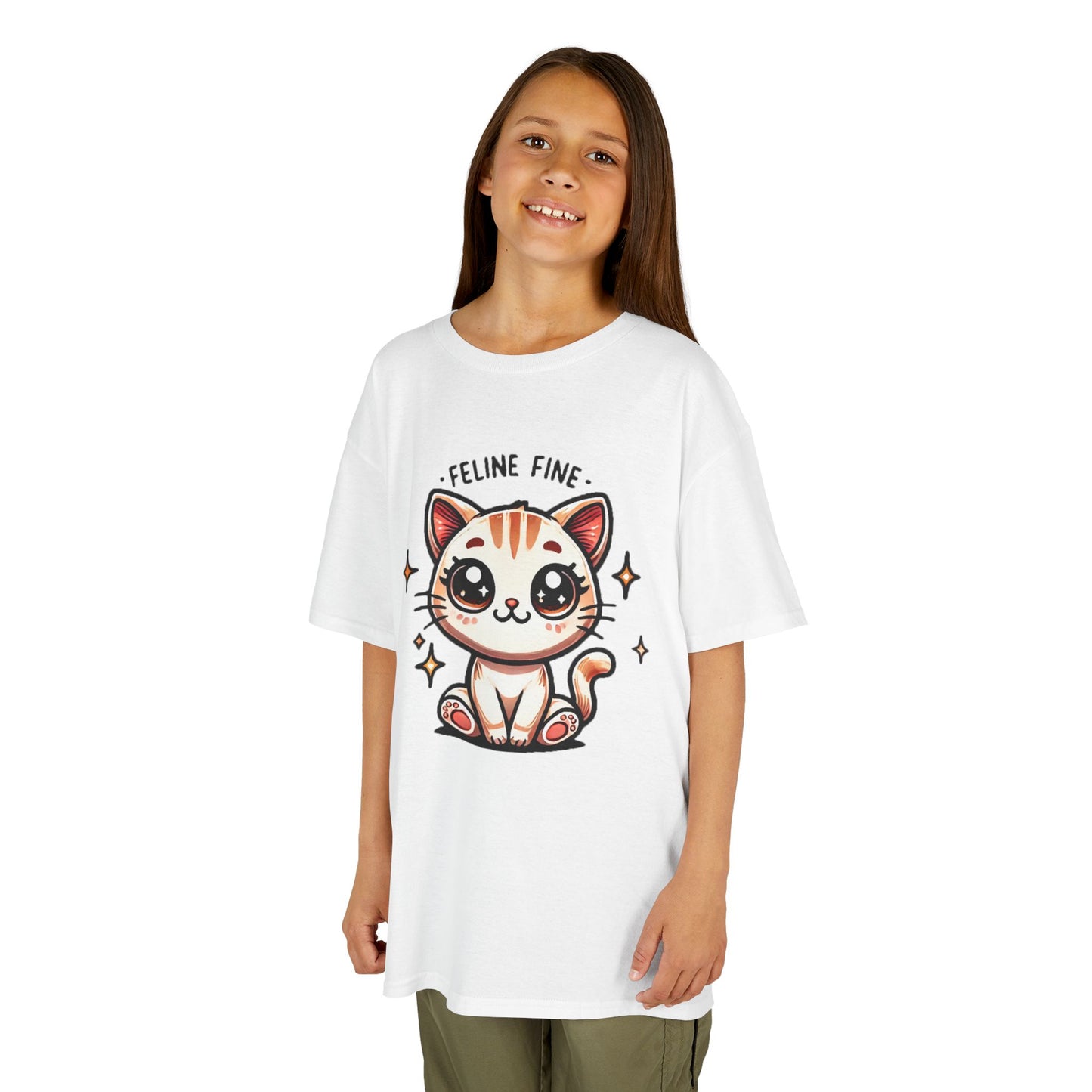 Feline Fine | Kids Heavy Cotton™ Tee