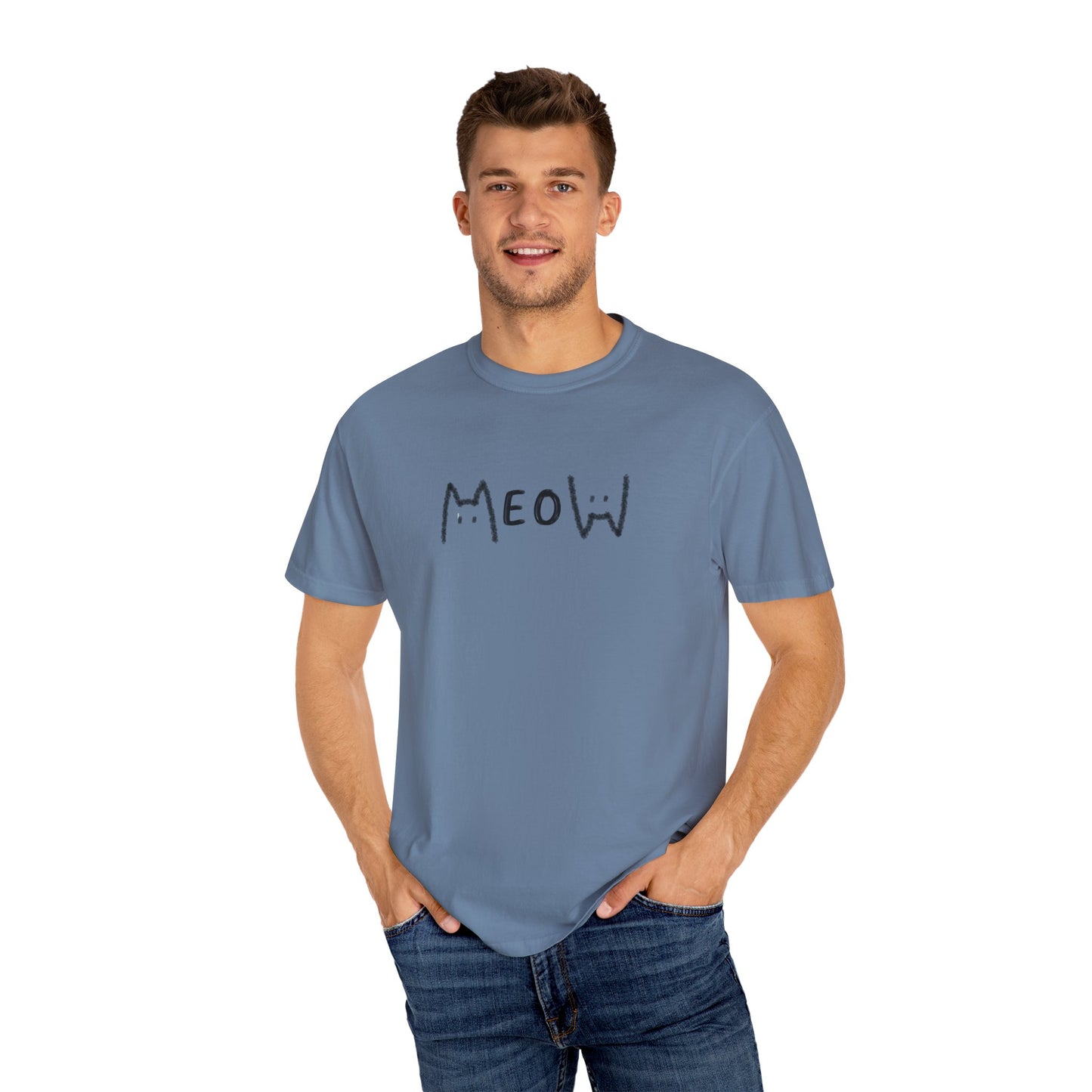 Meow_Unisex Garment-Dyed T-shirt
