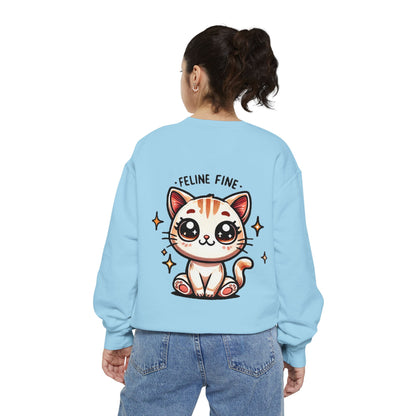 Feline Fine | Unisex Garment-Dyed Sweatshirt
