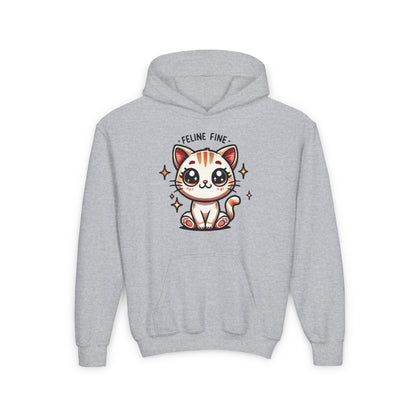 Feline Fine | Youth Heavy Blend Hooded Sweatshirt