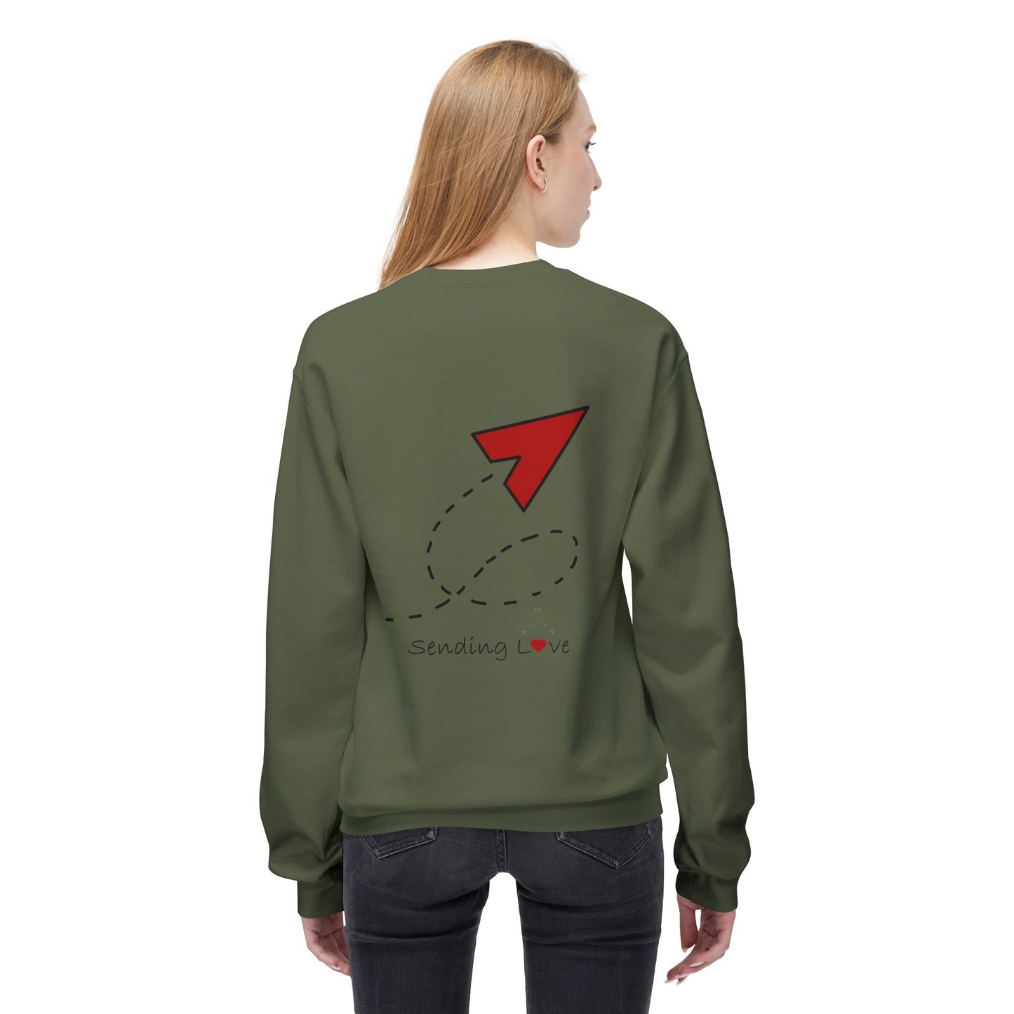 Sending Love | Unisex Midweight Softstyle Fleece Crewneck Sweatshirt