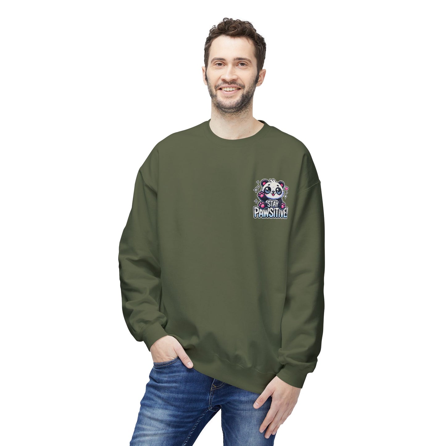 Pawsitive | Unisex Midweight Softstyle Fleece Crewneck Sweatshirt