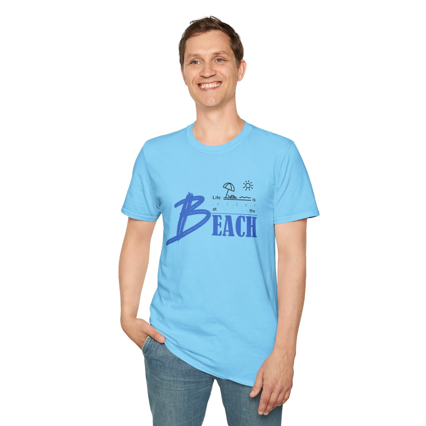 Life is Better at the Beach | Unisex Softstyle T-Shirt