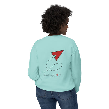 Sending Love | Unisex Lightweight Crewneck Sweatshirt