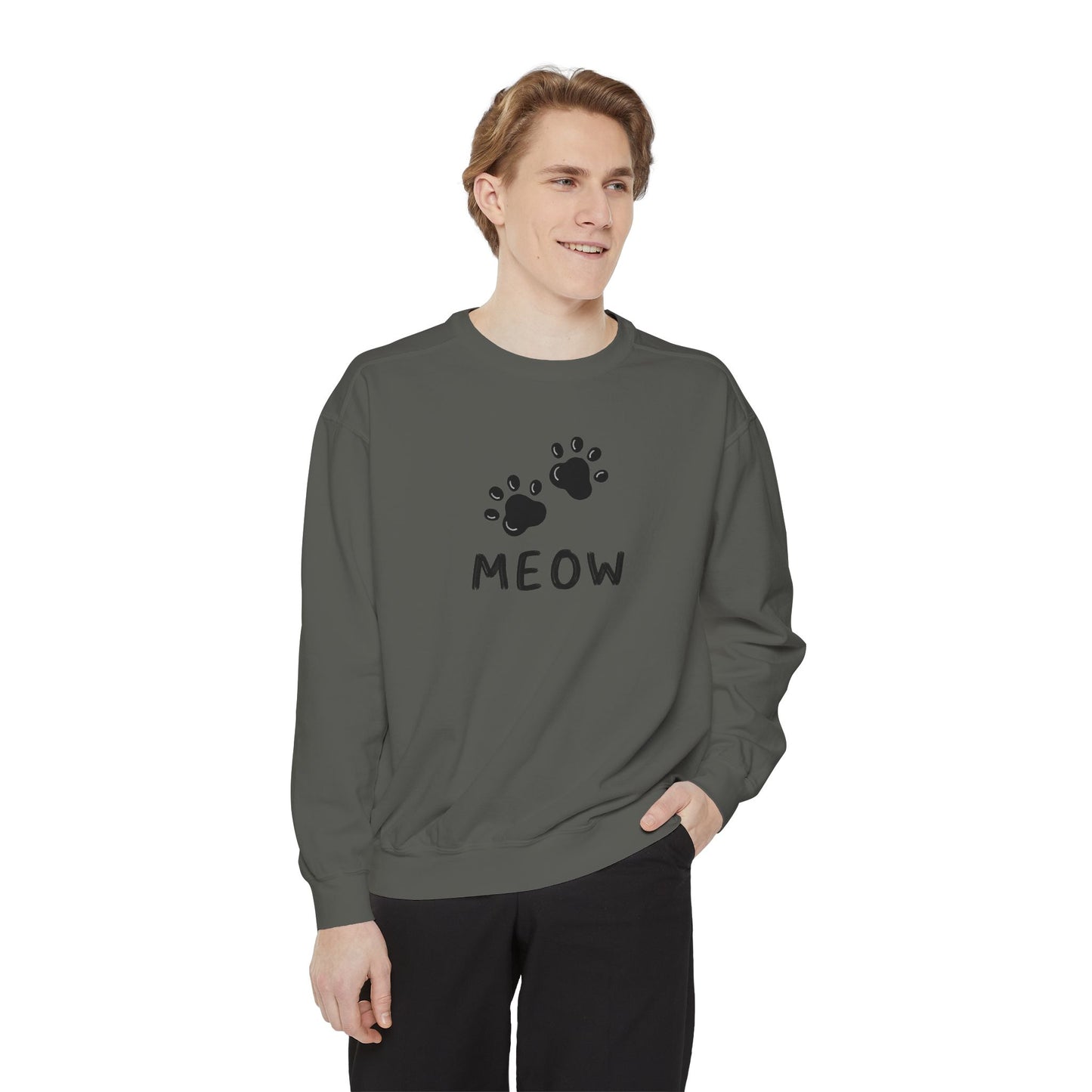 MEOW_Unisex Garment-Dyed Sweatshirt