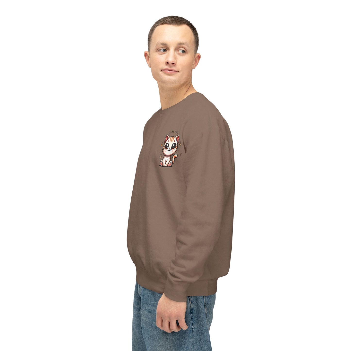 Feline Fine | Unisex Lightweight Crewneck Sweatshirt