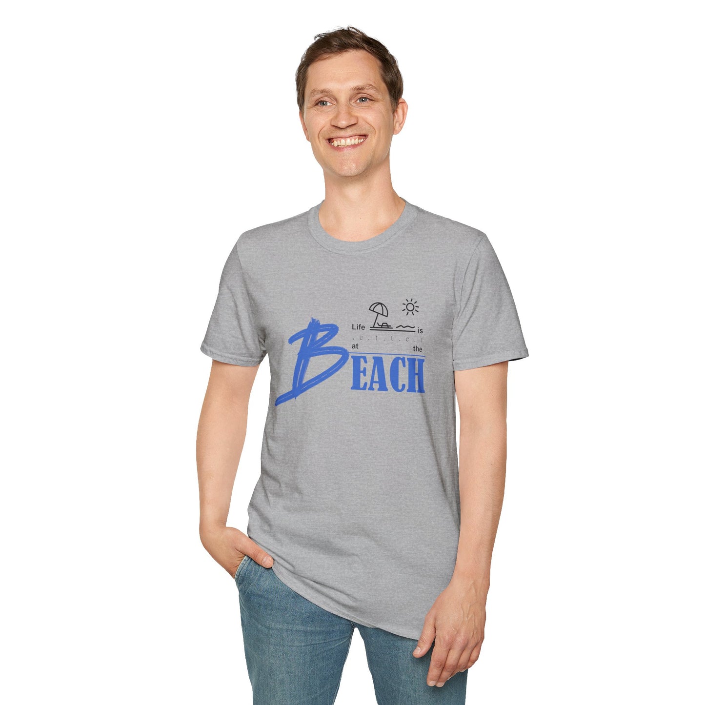 Life is Better at the Beach | Unisex Softstyle T-Shirt