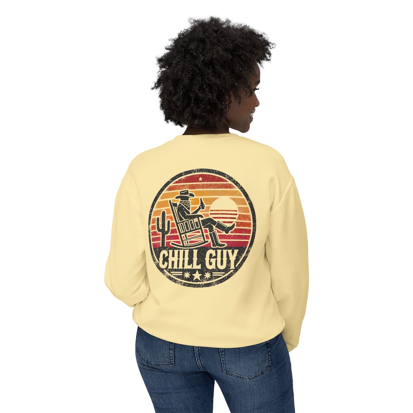 Chill Cowboy | Unisex Lightweight Crewneck Sweatshirt