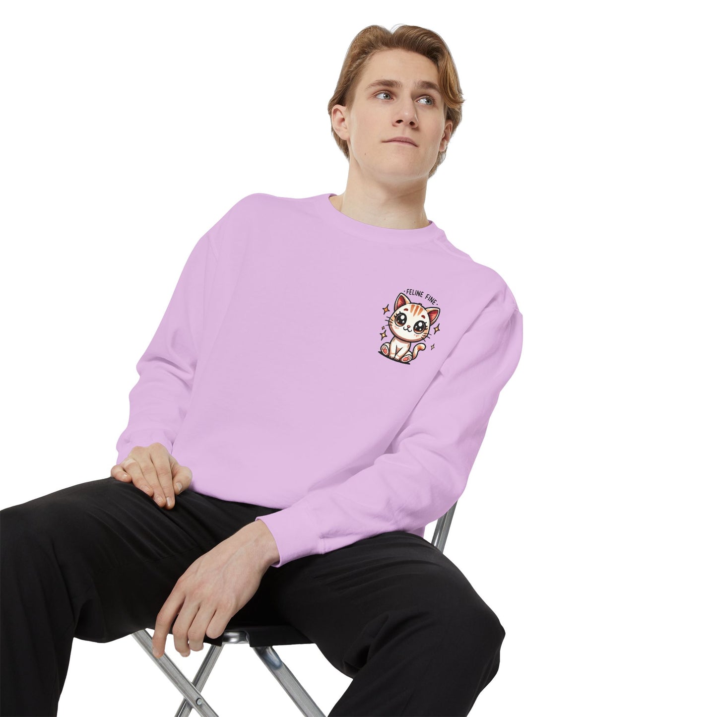 Feline Fine | Unisex Garment-Dyed Sweatshirt