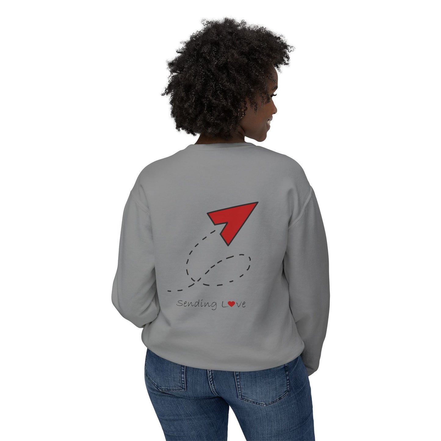 Sending Love | Unisex Lightweight Crewneck Sweatshirt