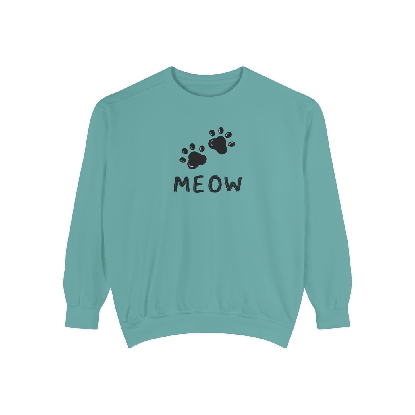 MEOW_Unisex Garment-Dyed Sweatshirt