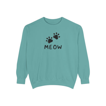 MEOW_Unisex Garment-Dyed Sweatshirt