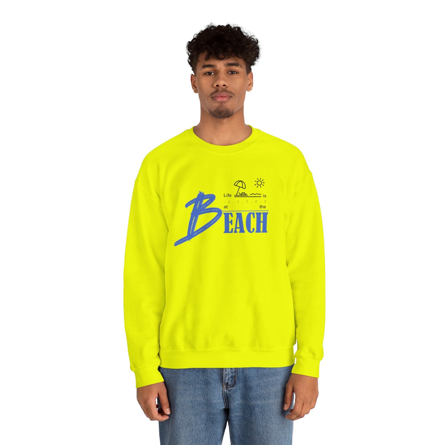 Life is Better at the Beach | Unisex Heavy Blend™ Crewneck Sweatshirt