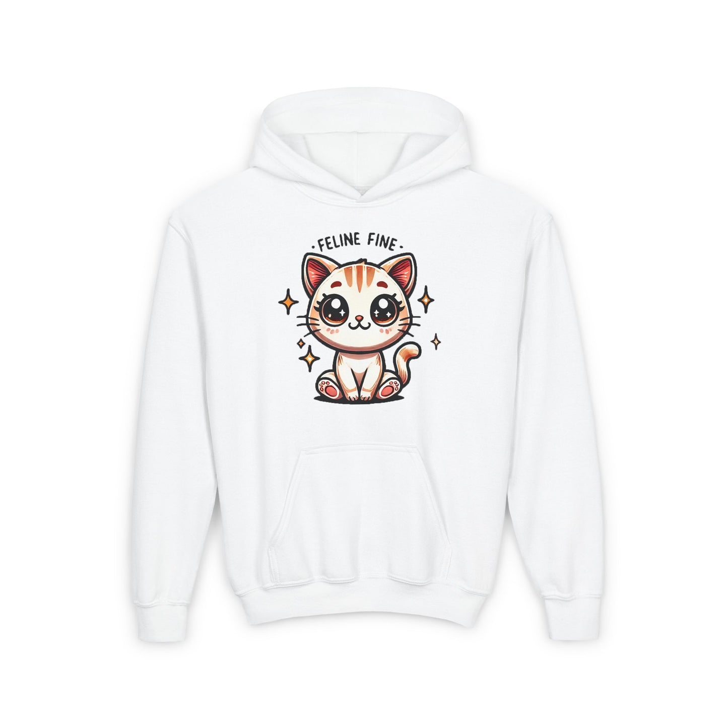 Feline Fine | Youth Heavy Blend Hooded Sweatshirt