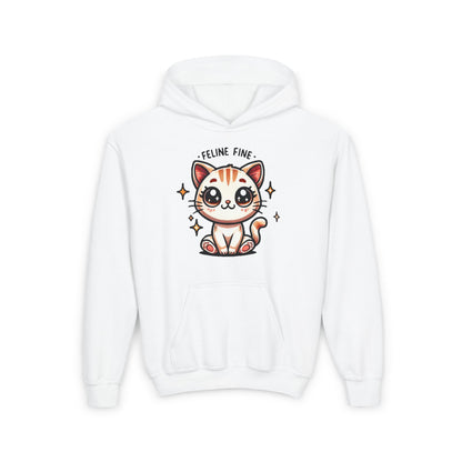 Feline Fine | Youth Heavy Blend Hooded Sweatshirt