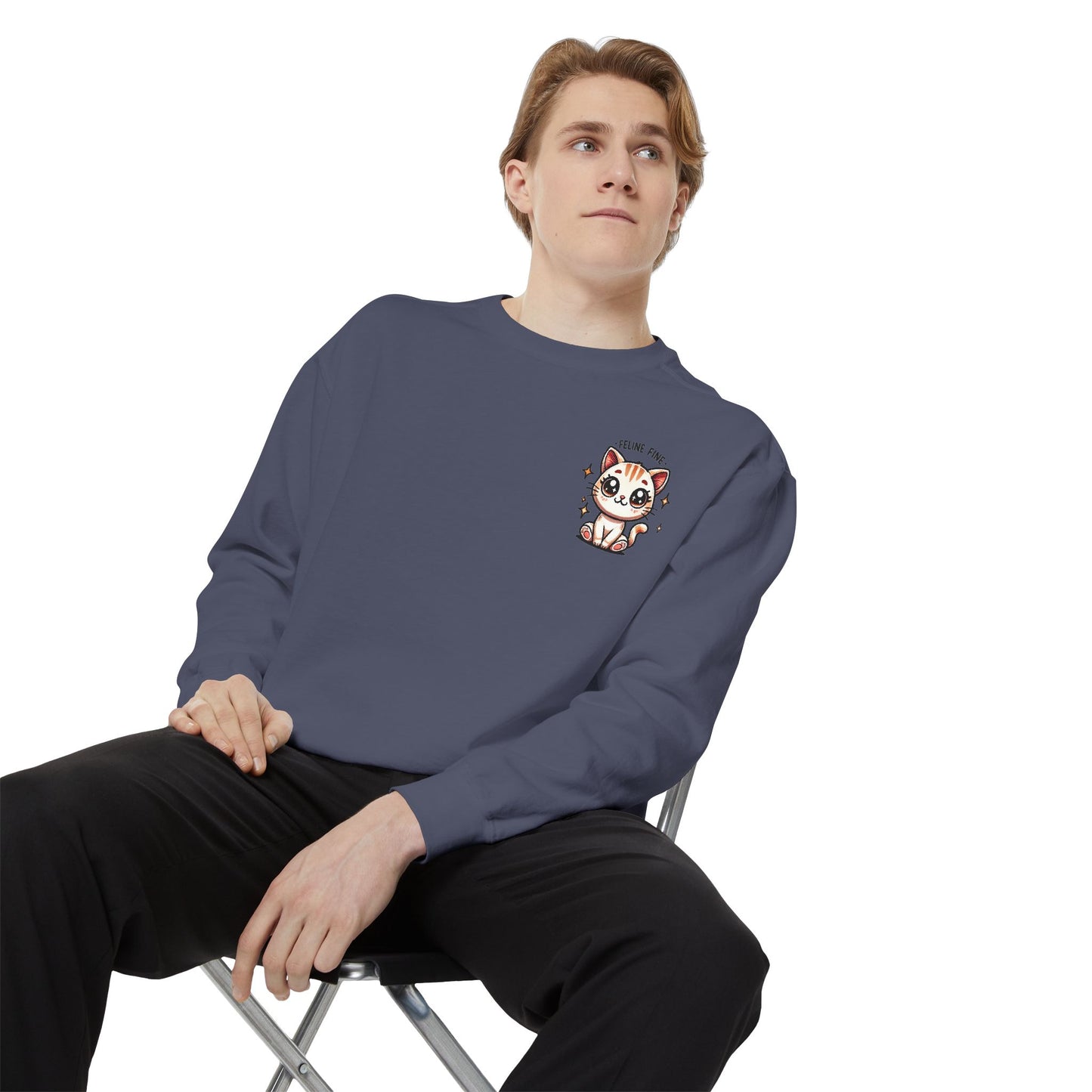 Feline Fine | Unisex Garment-Dyed Sweatshirt