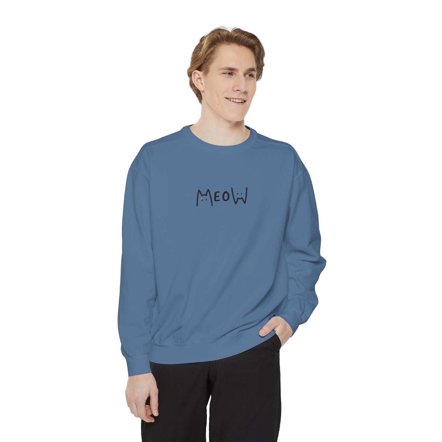 Meow_Unisex Garment-Dyed Sweatshirt