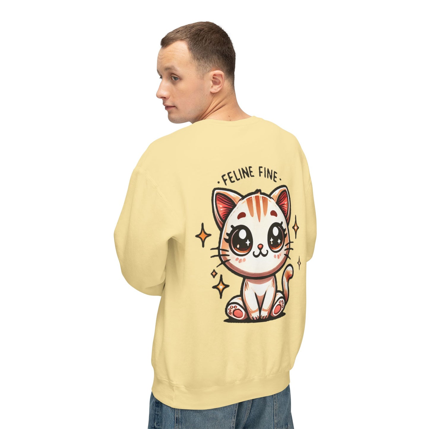 Feline Fine | Unisex Lightweight Crewneck Sweatshirt