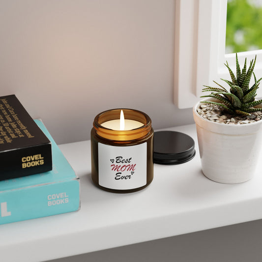 Best Mom Ever | Scented Soy Candle (Multi-Size, Amber Jar)
