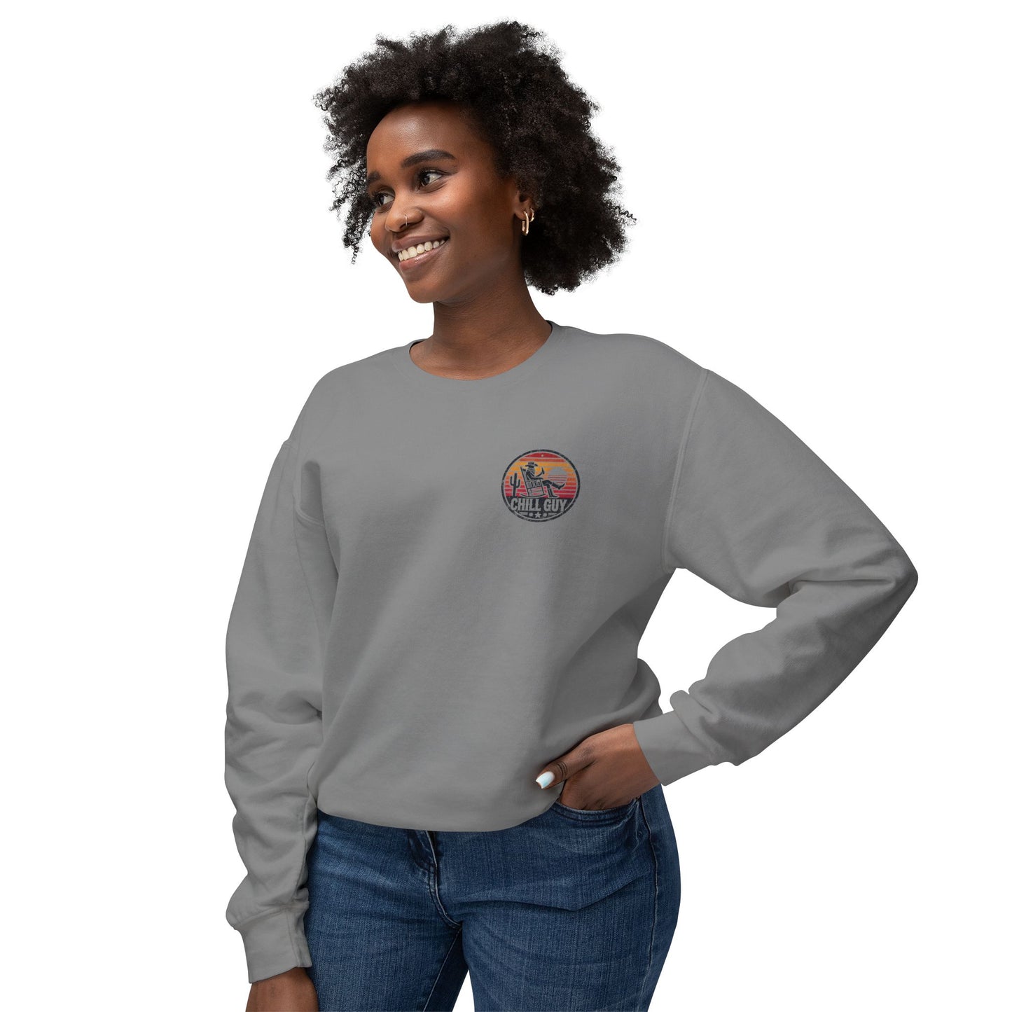 Chill Cowboy | Unisex Lightweight Crewneck Sweatshirt
