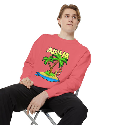ALOHA | Unisex Garment-Dyed Sweatshirt