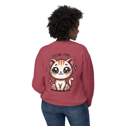 Feline Fine | Unisex Lightweight Crewneck Sweatshirt