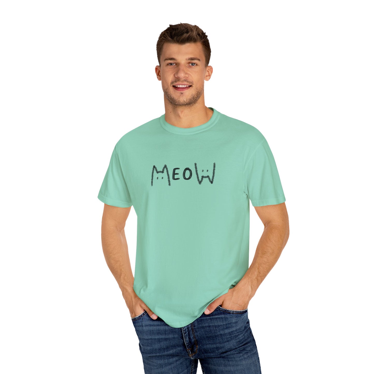 Meow_Unisex Garment-Dyed T-shirt