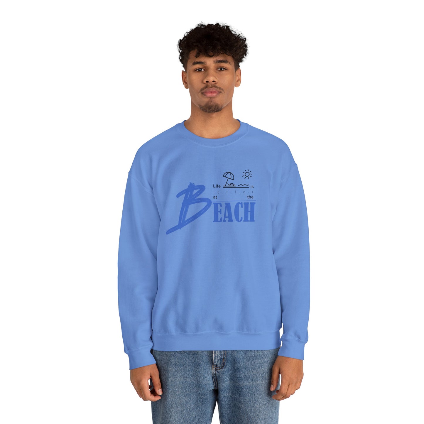 Life is Better at the Beach | Unisex Heavy Blend™ Crewneck Sweatshirt