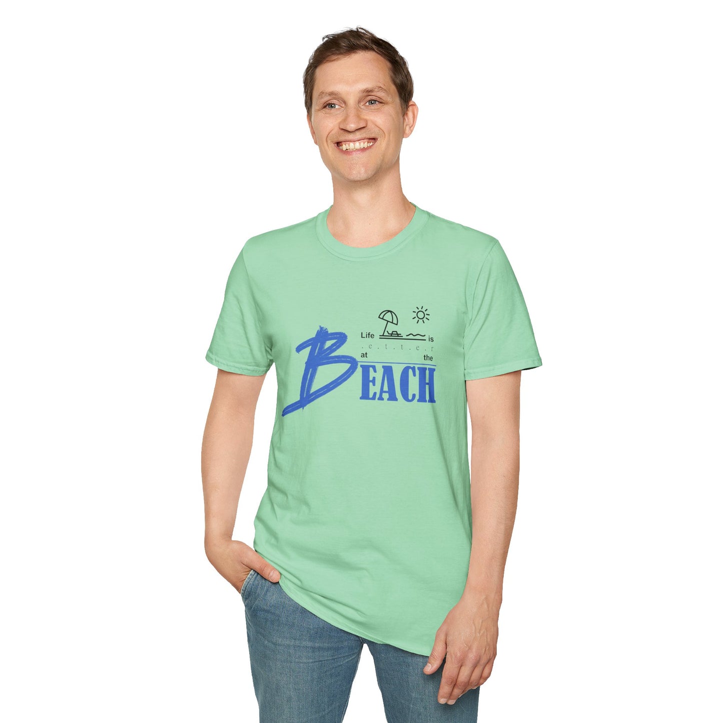 Life is Better at the Beach | Unisex Softstyle T-Shirt