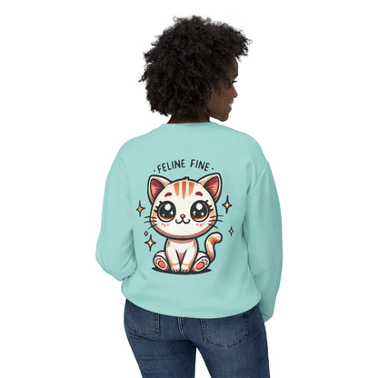 Feline Fine | Unisex Lightweight Crewneck Sweatshirt