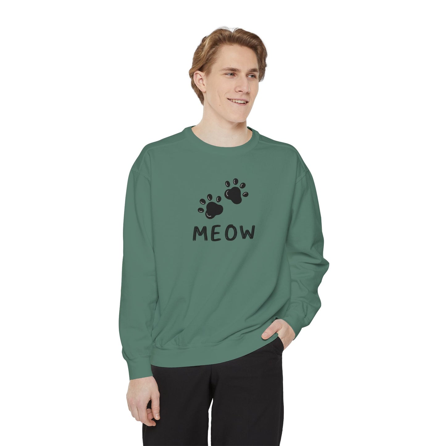 MEOW_Unisex Garment-Dyed Sweatshirt