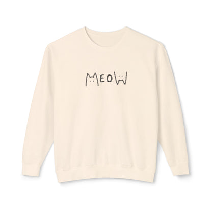 Meow_Unisex Lightweight Crewneck Sweatshirt
