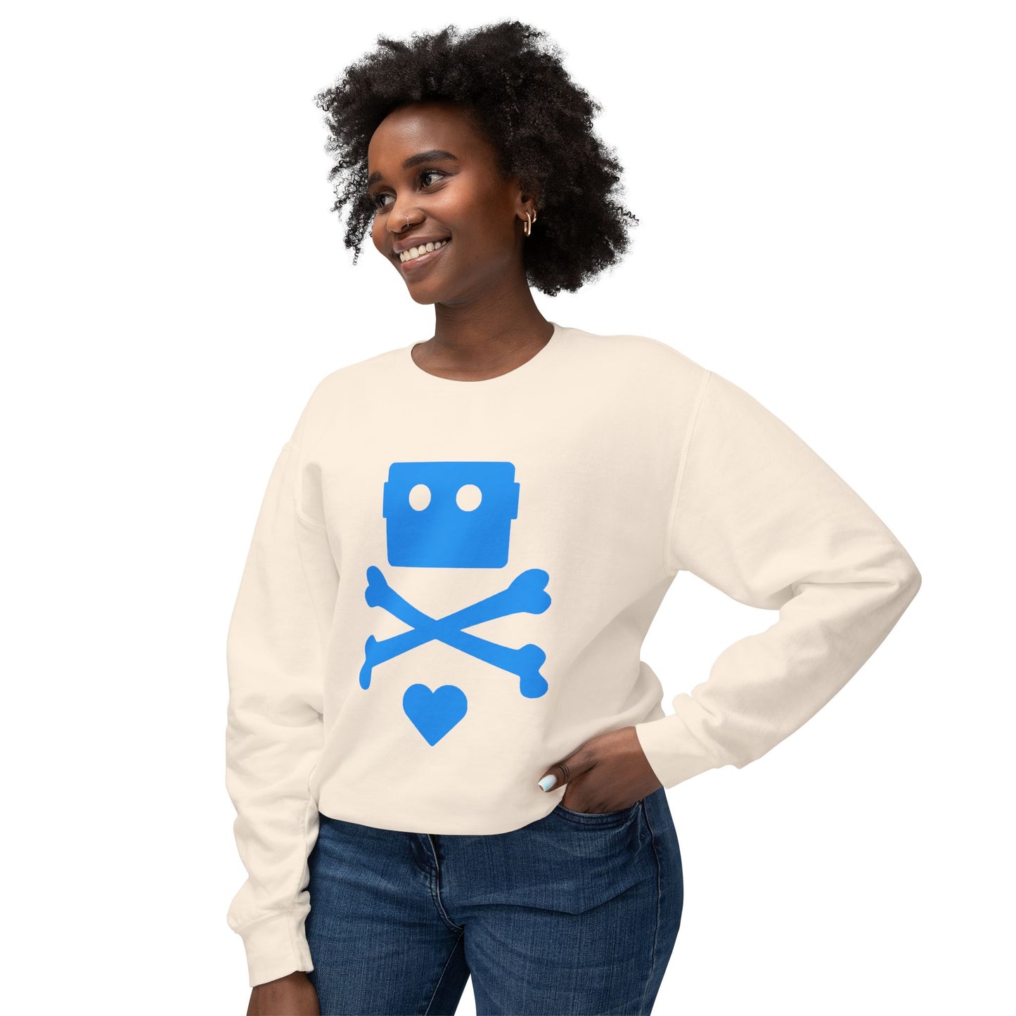 Zima Blue | Unisex Lightweight Crewneck Sweatshirt