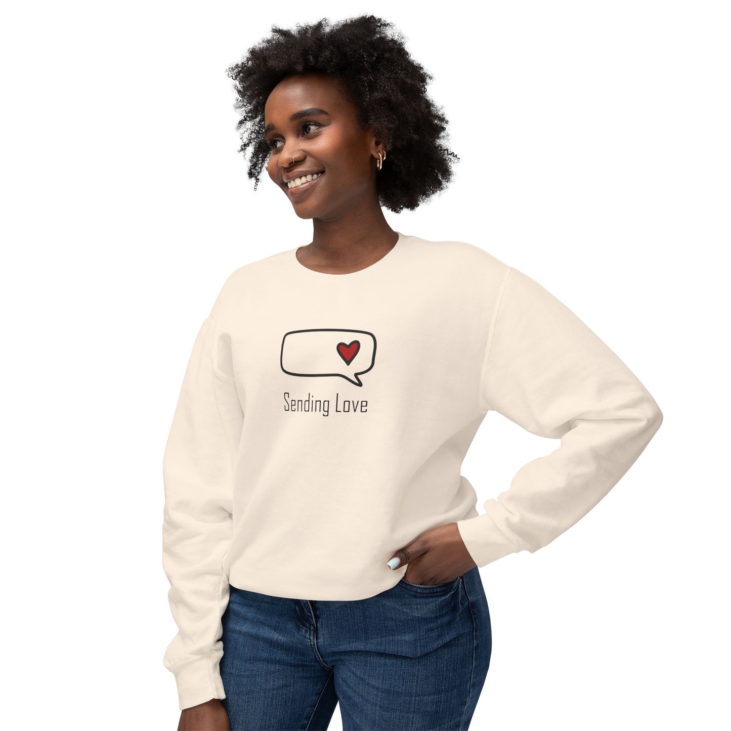 Sending Love_Unisex Lightweight Crewneck Sweatshirt