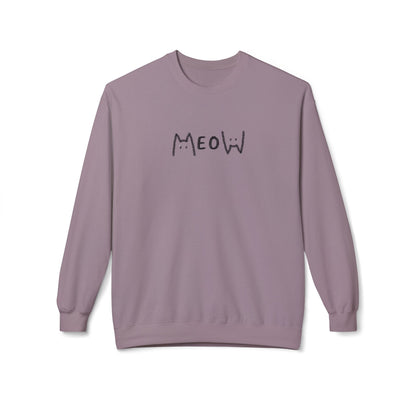 Meow_Unisex Midweight Softstyle Fleece Crewneck Sweatshirt