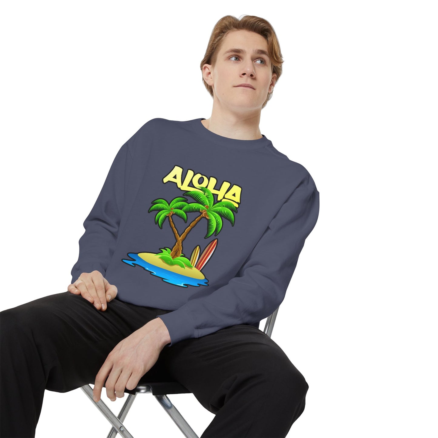 ALOHA | Unisex Garment-Dyed Sweatshirt
