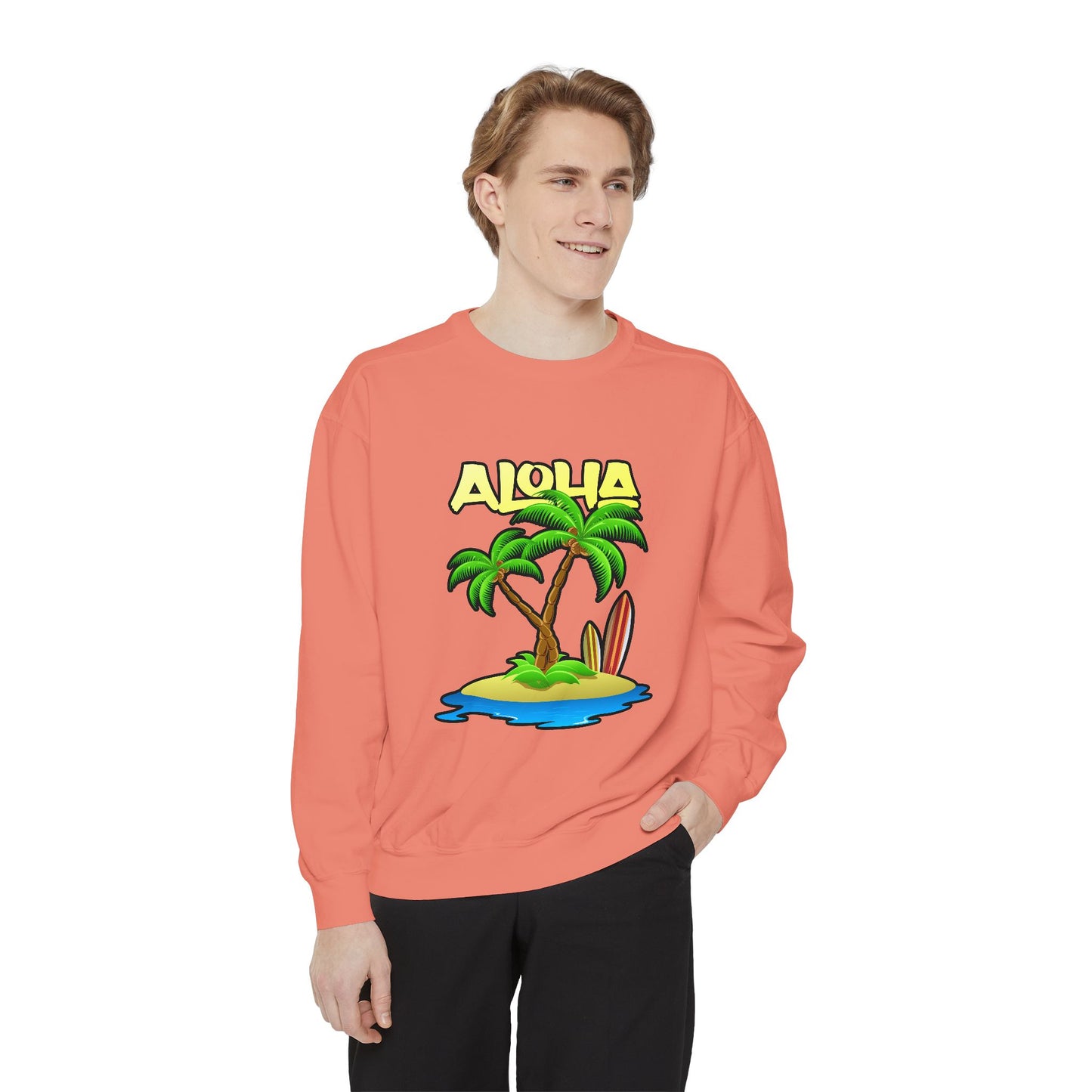 ALOHA | Unisex Garment-Dyed Sweatshirt